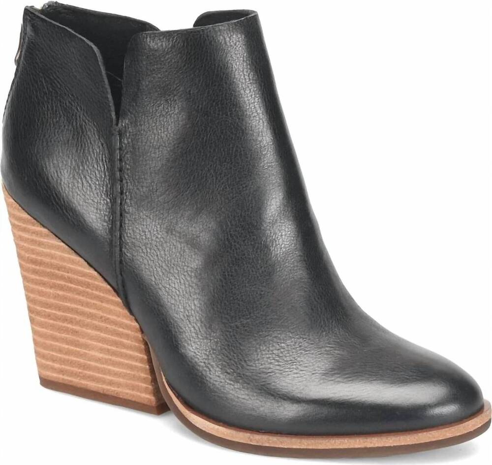 NEW KORK-EASE women's chandra ii leather ankle boot in black